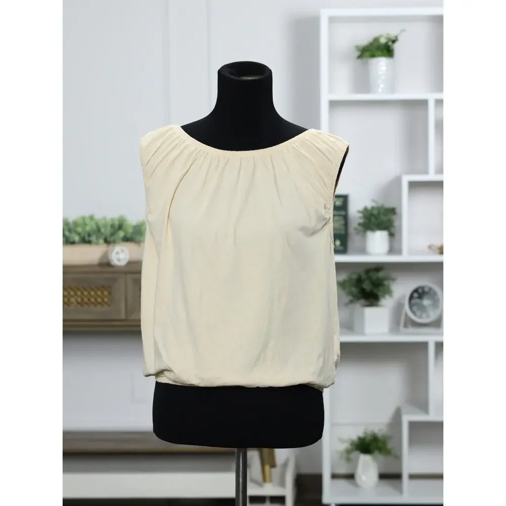 Madewell Bundle Floral Smocked Puff Sleeve Top Linen Blend Tank Boho Cottagecore